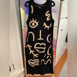 Handmade Cotton Dress with Hand-dyed Print